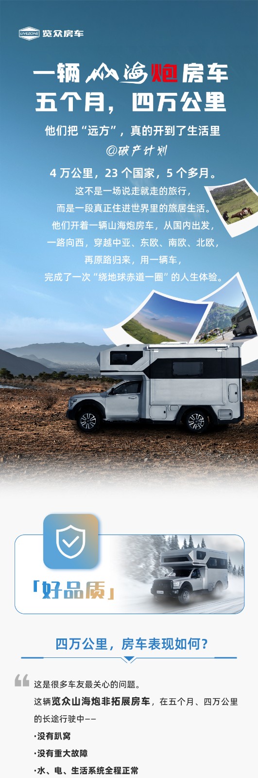 5個月，4萬公里，山海炮房車是陪他們走完23個國家的房車